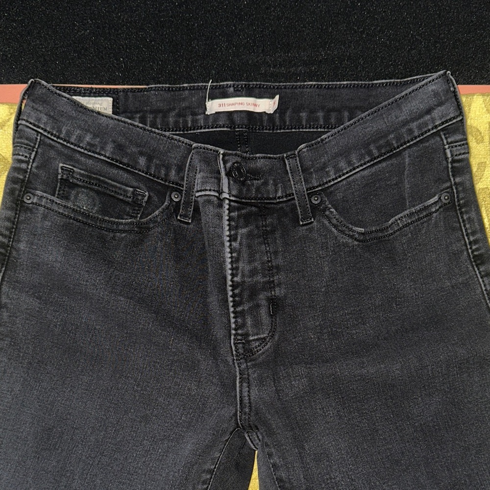 Levi's Black Wash Straight Leg Jeans